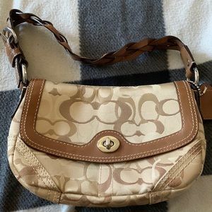 Small brown coach handbag